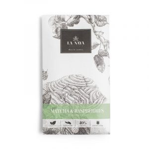 Chocoladereep | met matcha en frambozen 80gr